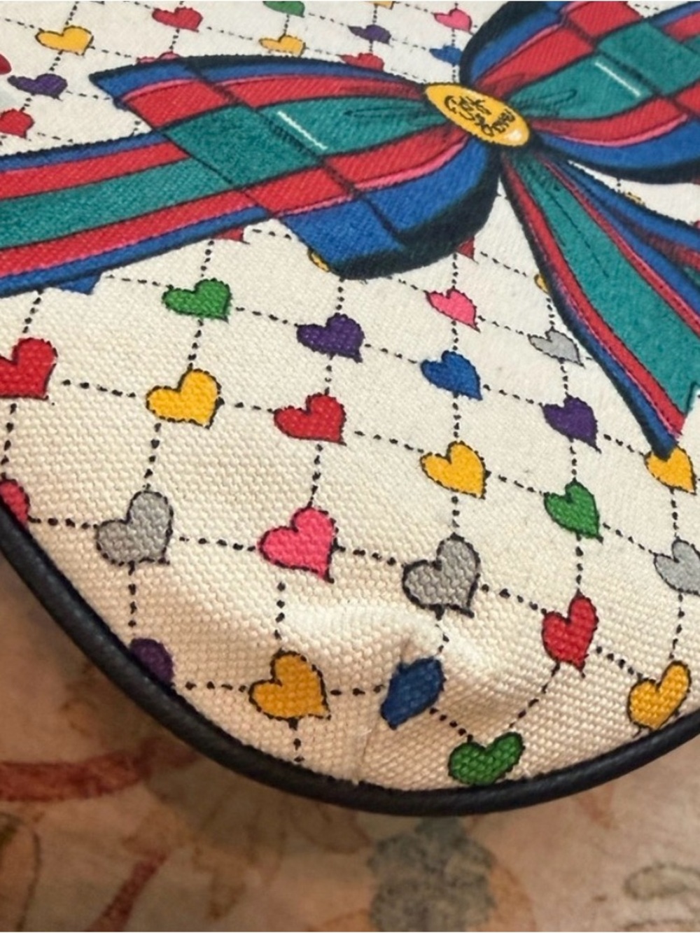 Brighton Love&Joy White Crossbody Bag with Red Heart and Multicolor Accents - Picture 6 of 6